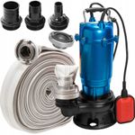 Submersible Sewage Water Pump Pond Drain Flood Septic Sump Cesspit Grinder 1500W