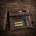 Rope Style Leather Folding Tobacco Bag Portable Rolling Storage Pouch Quality