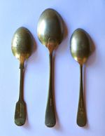 Job Lot 3 Vintage Spoons WW2 1940 RAF Air Ministry AM Bisby, EPNS & Burma Silver