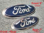 FORD TRANSIT FRONT + REAR GRILLE BLUE BADGE BONNET EMBLEM 2006-2014 MK6 MK7