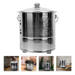 Stainless Steel Burning Paper Bucket Garden Rubbish Burner Sacrifice Buckets