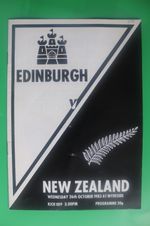 Edinburgh v New Zealand 1983 Rugby Union programme Myreside