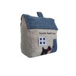 Door Stopper House Weighted Fabric Grey Decorative Home Sweet Home Door Stop