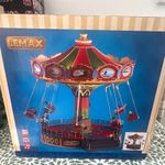 lemax sky swing carousel holiday seasonal multicolour freestanding 4.5V