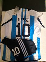 adidas Argentina Home Full Kit Messi 10 Boys Kids Size 26 2022