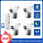 Wireless CCTV System 5GHz WiFi NVR 4MP Plug Play Outdoor Camera Night Vision UK
