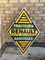 Renault Agriculture Double Sided Large Enamel Sign