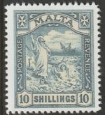 MALTA  1919 SHIPWRECK 10s black  MARYLAND FORGERY unused