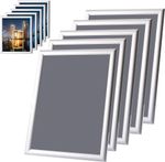 Snap Poster Frame, 5X A4 Waterproof Aluminium Poster Silver Snap Frame Clip Fram