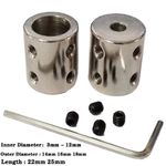 Rigid Shaft Coupling Coupler Motor Connector Sleeve Inner Diameter 3mm - 12mm