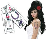 Rehab Inspired Temporary Tattoos – Realistic Rehab Tattoo Sheet for Halloween,