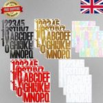 3 INCH STICKY LETTER NUMBER STICKERS, 6 SHEETS STICK ON VINYL LARGE ALPHABET ST