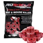 ROSHIELD- Rat/Mouse Poisoning,Poison Blocks 300g, Super Strength, Single-Feed Fa