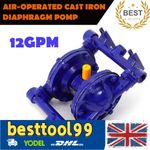 Air-Operated Diaphragm Pump Double 1/2 in Inlet & Outlet,12GPM Petroleum Fluid