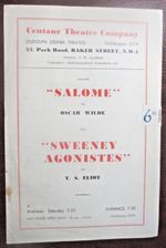 Rudolph Steiner Theatre London Oscar Wilde SALOME etc. Programme c1950