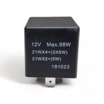 3 Pin Indicator Hazard Flasher Unit 12v 21w x 4 + (2 x 5w) Max 98w Relay