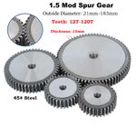 1.5 Mod Spur Gear Teeth 12T-120T Pinion Gear Motor Diameter 21mm-183mm 45# Steel