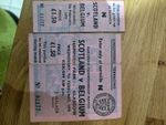 TICKET SCOTLAND v BELGIUM 1979 unused