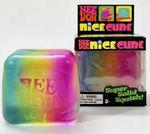 Needoh Nice Cube Rainbow Multicolour Squishy Fidget Toy Multicoloured 