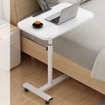 Height Adjustable Mobile Over Bed Table Hospital Overbed Aid Chair Laptop Tray