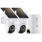 ARCCTV Solar Outdoor Security Camera System 4MP Wireless Wifi 360° PTZ 4CH