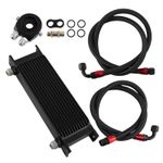 Universal Oil Cooler 13 Row AN10 Oil Cooler Kit w/ Filter Adapter & Hoses black