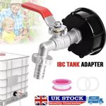 IBC Tank Adapter Connector S60X6 With 3/4" Hose Fitting Fuel Water To Garden Tap