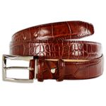 PASQUALE CUTARELLI Men’s Leather Belt – Crocodile – Made in Italy – Gift Boxed