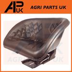 Universal Black Bucket Suspension Seat Pan Dumper Tractor Digger Forklift Mower