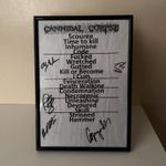Cannibal Corpse Death Metal Signed Setlist UK Tour 2023 Full Band Autographs