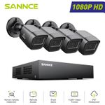 SANNCE 1080P 8CH CCTV Camera System 2MP Video DVR AI Human Detection Security