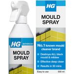 HG Mould Remover Spray - 500ml Black Mould & Mildew Cleaner, Removes Stains
