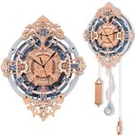 ROKR 3D Wooden Puzzle Wall Clock Model Kit DIY Craft Gift Wall Clock for Adults