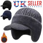 Coldshield Trapper Hat Fleece Liner Knit Cap Beanie Earflap Faux Mink PlushWarm
