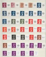 MACHIN DEFINITIVES  WITH IMPERF EDGES VARIETIES SET 34 VALUES MNH