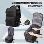 Air back Style Vac Pack With FREE Pump, Vacuum Bag Compression Rucksack CabinBag