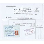 1958 Billhead S&R Lovejoy Plumbing & Heating BEXLEYHEATH