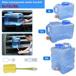 5 12 20 Litre Plastic Water Carrier with Tap Jerry Can Food Grade Container