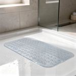 1x Rectangular PVC Non-Slip Shower Mat 70 x 37cm Anti-Mould Strong Suction