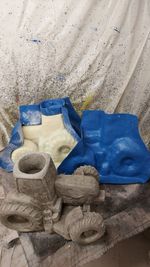 Latex And Fibreglass Back Up Mould Of Tractor Planter Small