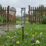 Decorative Garden Rain Gauge Outdoor Yard  Measurement Rotating Thread Ornament