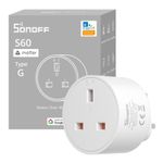 SONOFF S60TPG-M Matter WiFi 2.4G Type G Smart Plug 13A 3250W Energy Meter Timer