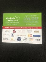 Mitchells & Butlers 20% off voucher Harvester Sizzling Pubs Ember Inns Browns