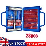 28pcs Heavy Duty Tyre Puncture Repair Tool Set Car Motorbike Tire Mending Kit