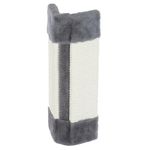 Petlicity Corner Cat Scratch Post Grey Sisal Wall Scratcher Furniture Protector