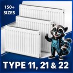 Compact Convector Radiators White Panel Central Heating Type 11 21 22 Radiators