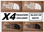 4 x The North Face Transfers 5cm X 2.5cm Sports Logos Iron On Black Or White