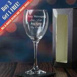 Personalised Engraved 340ml Classic Red Wine Glass with Gift Box