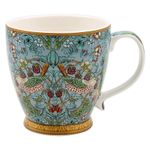 Ceramic Mug Wiliam Morris Floral Coffee Teacup Strawberry Thief Flowers Design