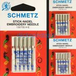 Schmetz Embroidery Sewing Machine Needles Choose Size 10% Off for 2packs or more